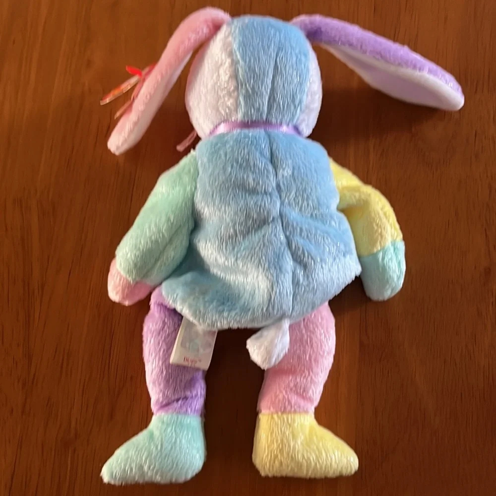 Ty Multicolor Pastel Stuffed Bunny - Picture 4 of 4